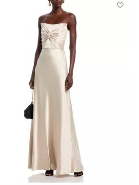Amsale | Dresses | Amsale Joelle Bridesmaid Dress In Fawn | Poshmark